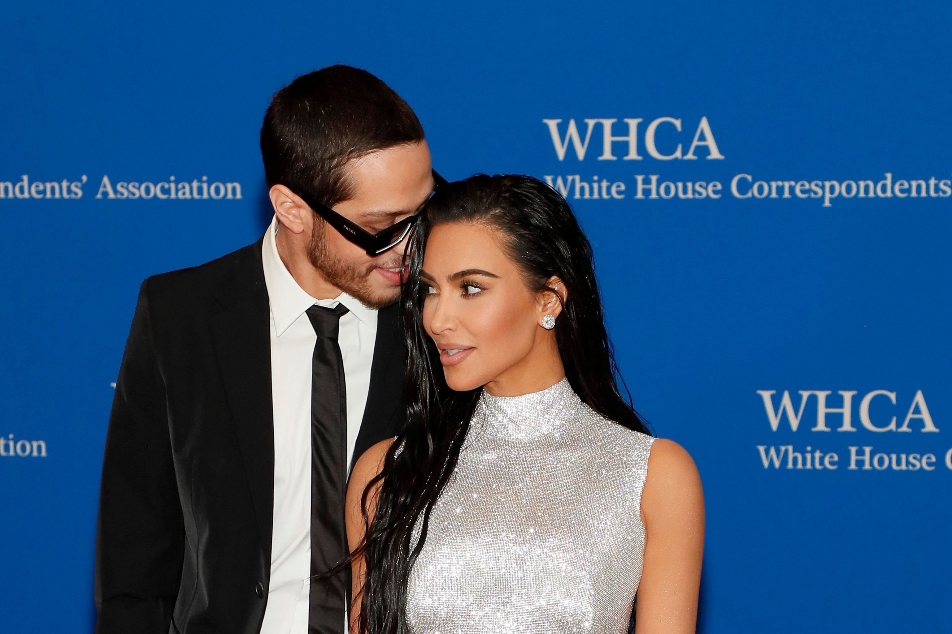 Pete Davidson and Kim Kardashian at the 2022 White House Correspondents' Association Dinner at Washington Hilton on April 30, 2022 in Washington, DC. | Source: Getty Images