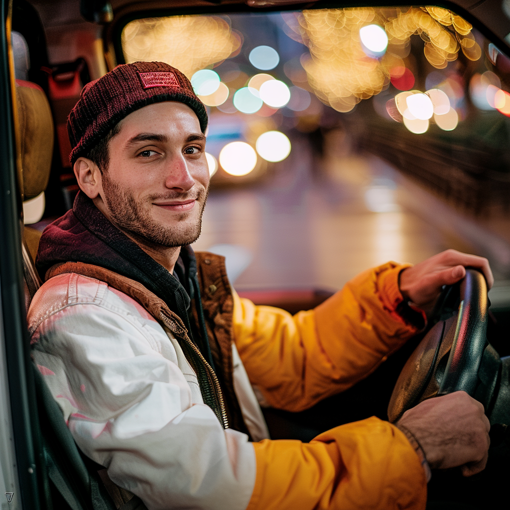 A kind-looking cab driver | Source: Midjourney