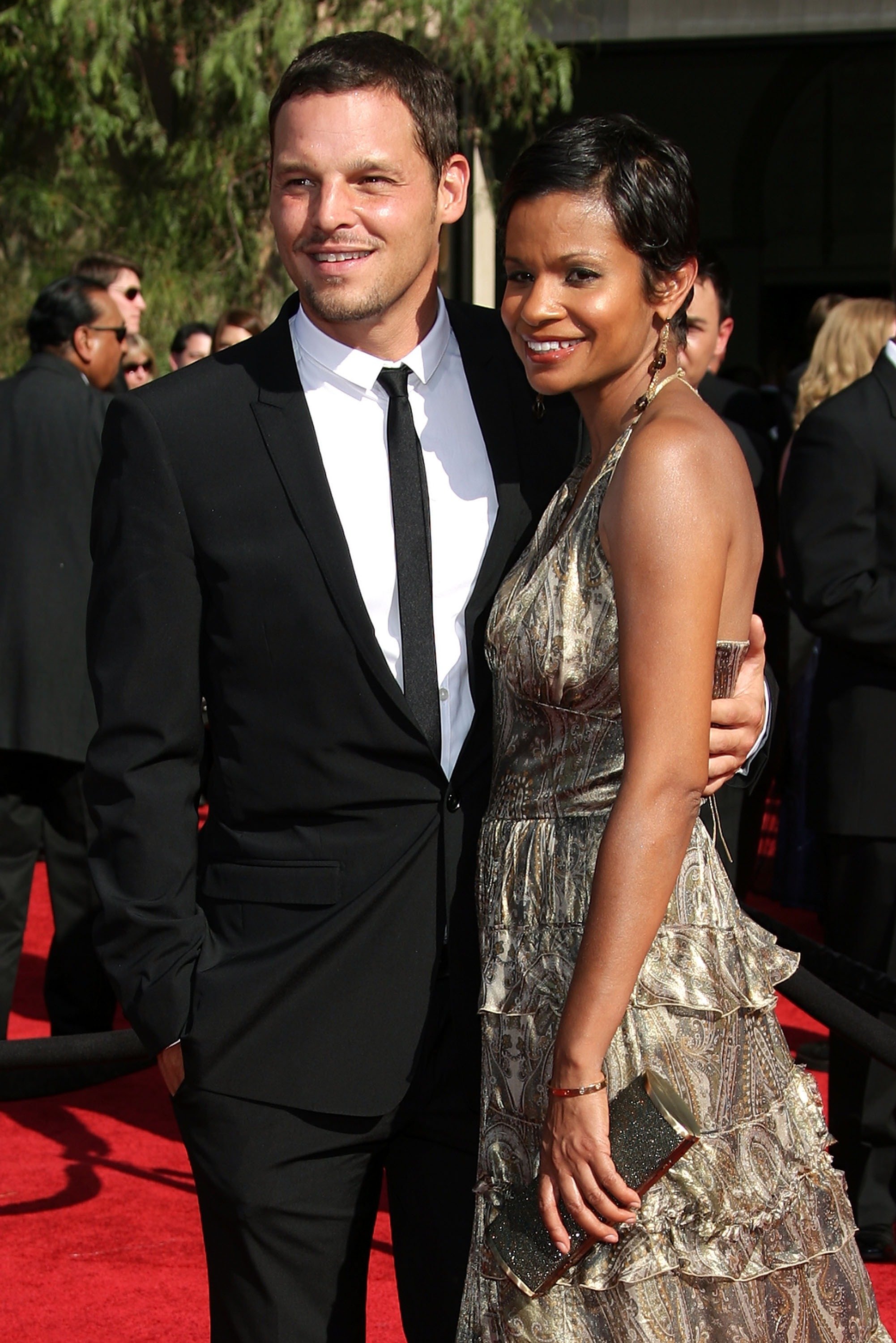 Actor Justin Chambers and his wife Keisha Chambers arrive at the 59th Annual Primetime Emmy Awards at the Shrine Auditorium on September 16, 2007 | Source: Getty Images