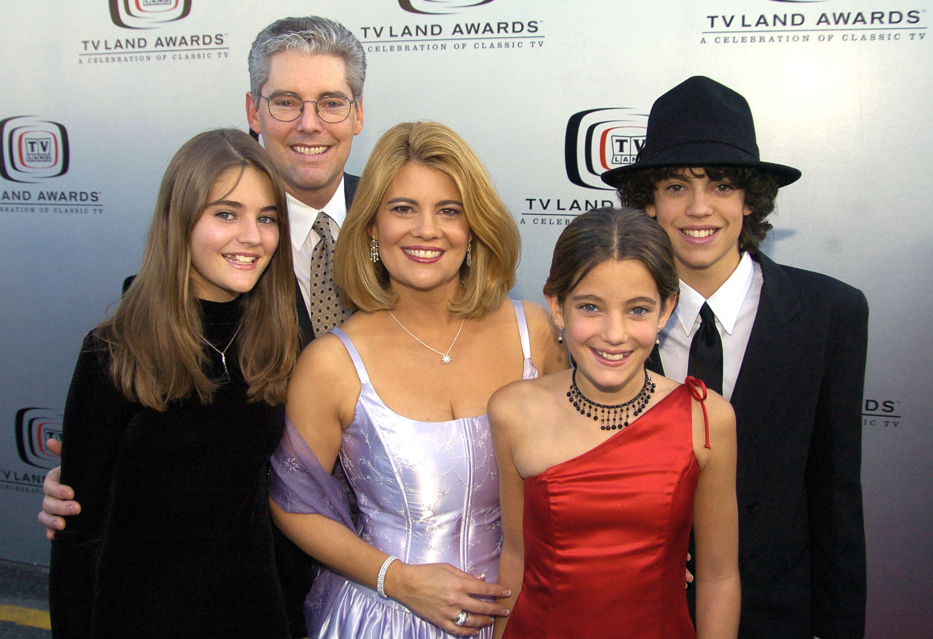 From (L-R) Haven Cauble, Steven Cauble, Lisa Whelchel, Clancy Cauble and Tucker Cauble at the 2004 TV Land Awards on March 7, 2004 in Hollywood, California. | Source: Getty Images