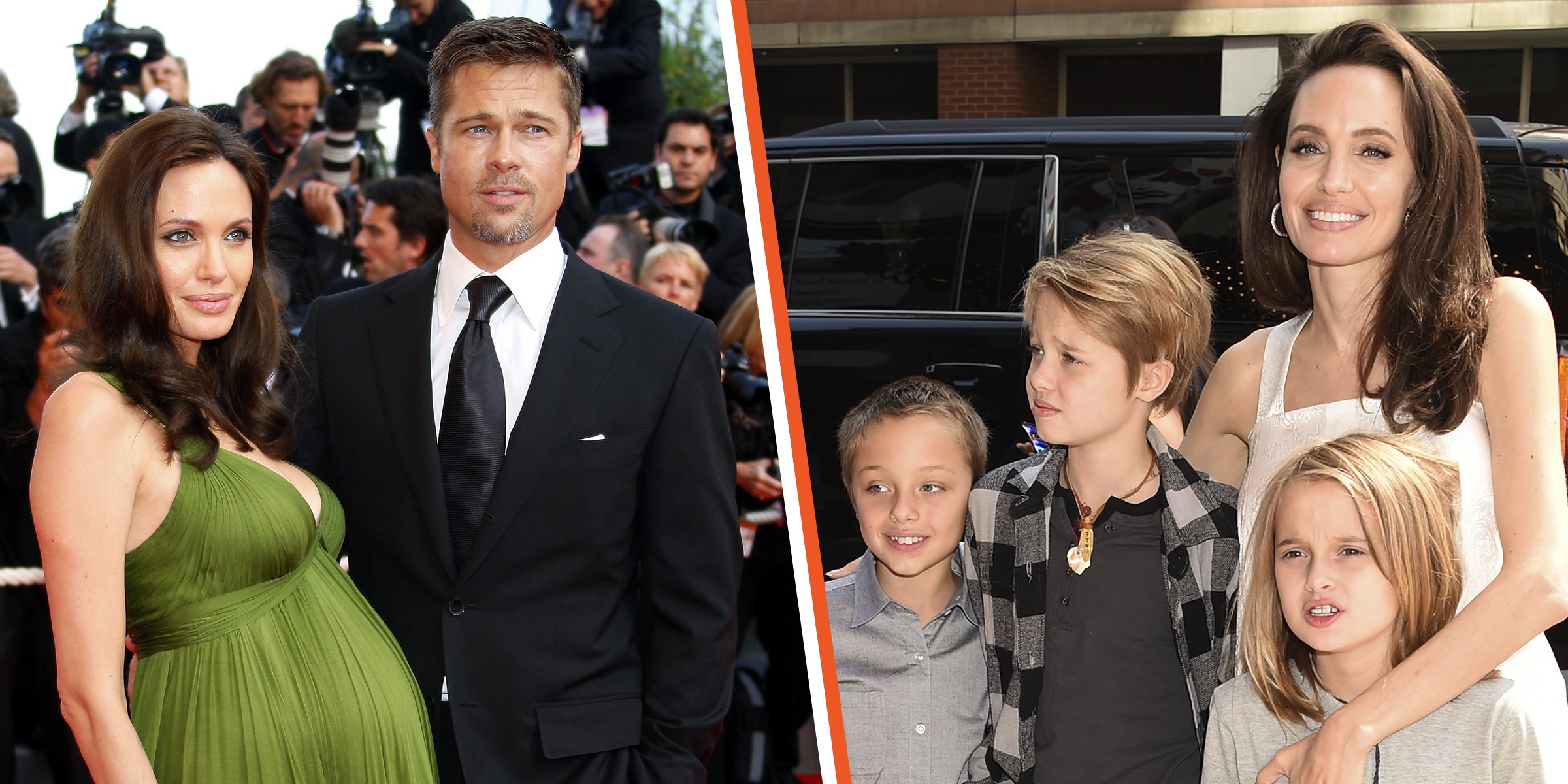 Angelina y Brad Pitt | Angelina Jolie y sus hijos | Foto: Getty Images