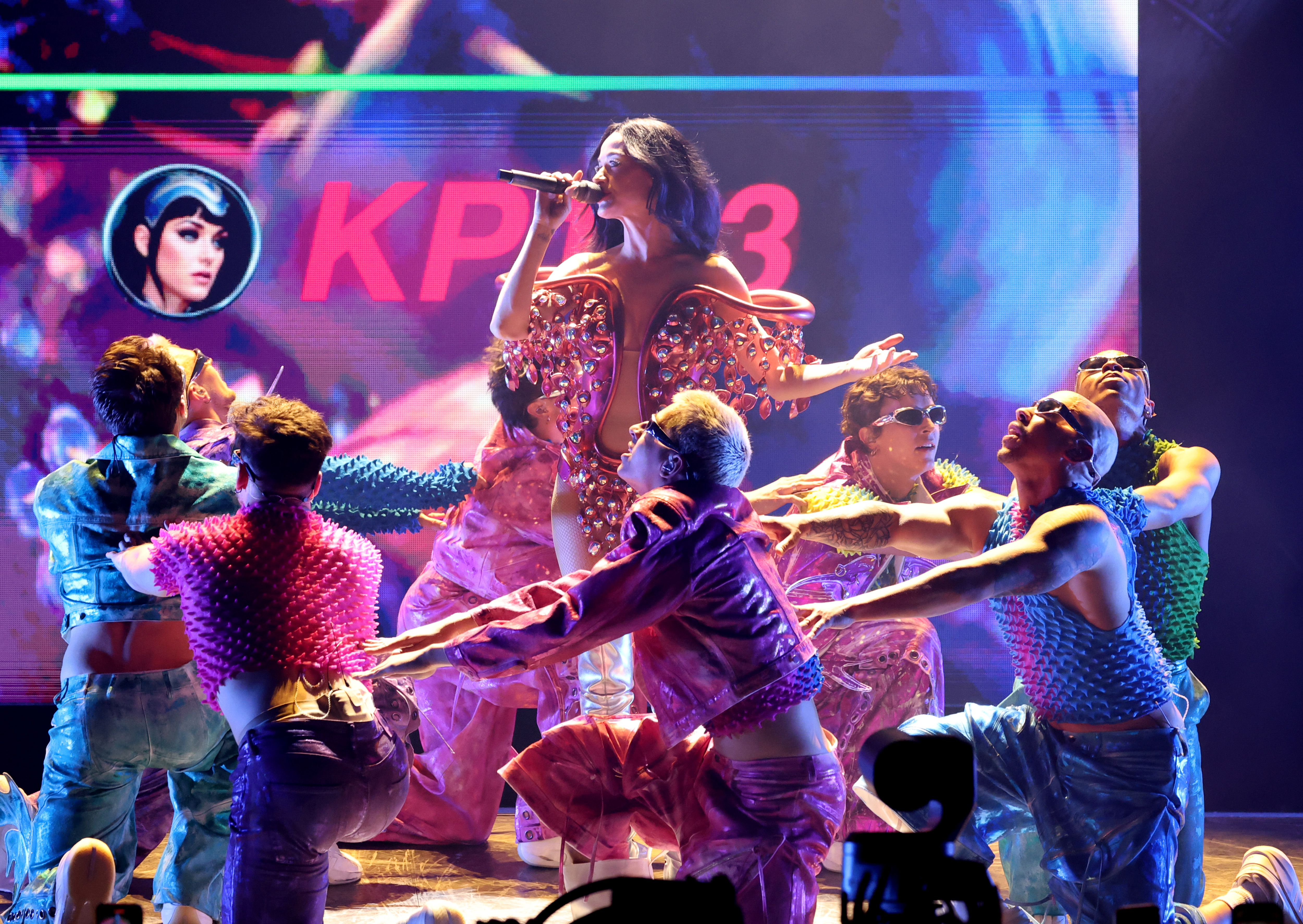 Katy Perry performs onstage during The Lifetimes Tour at CDMX Arena on April 23, 2025 in Mexico City | Source: Getty Images