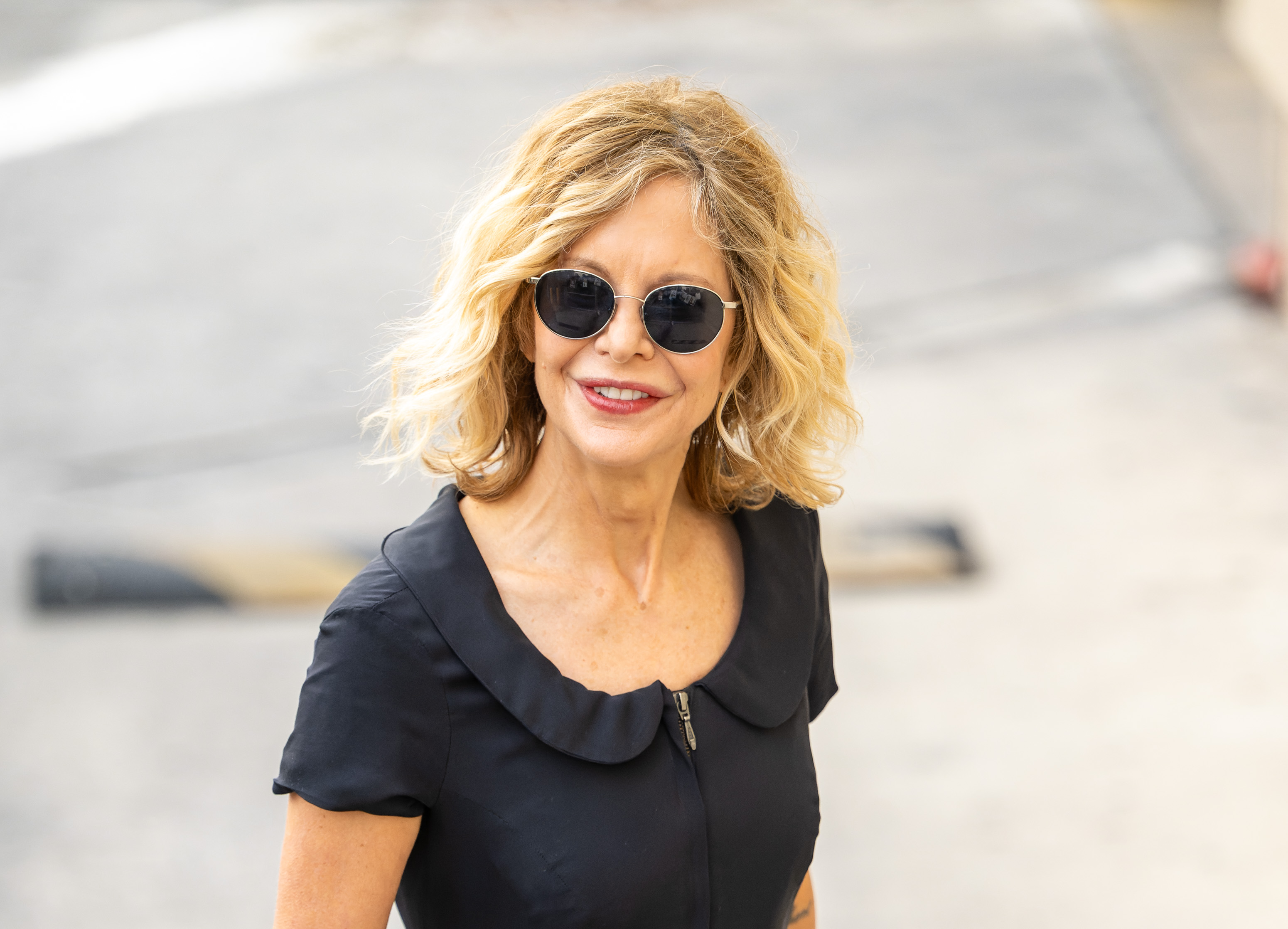 Meg Ryan is seen at "Jimmy Kimmel Live" on October 25, 2023 in Los Angeles, California. | Source: Getty Images