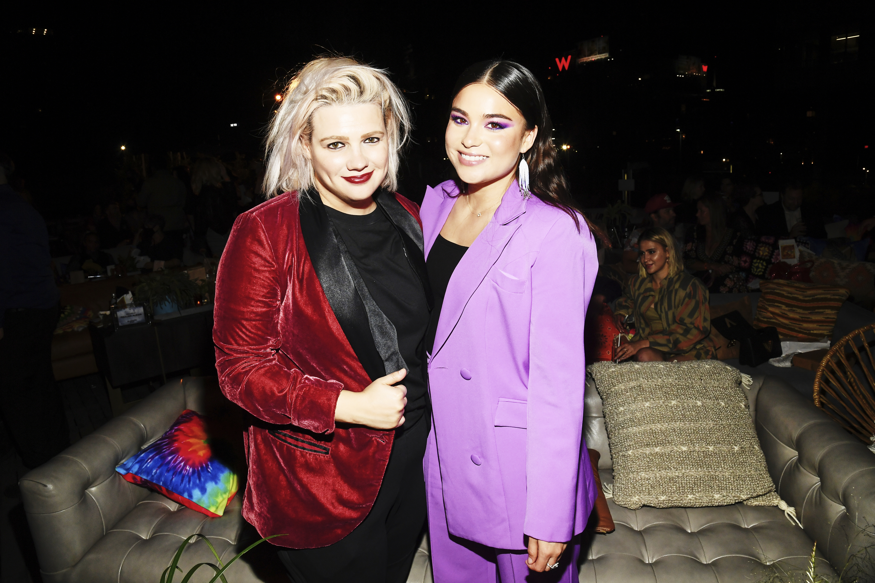 D. W. Waterson and Devery Jacobs at the after party for the premiere of FX’s "Reservation Dogs" on August 5, 2021, in Los Angeles, California. | Source: Getty Images