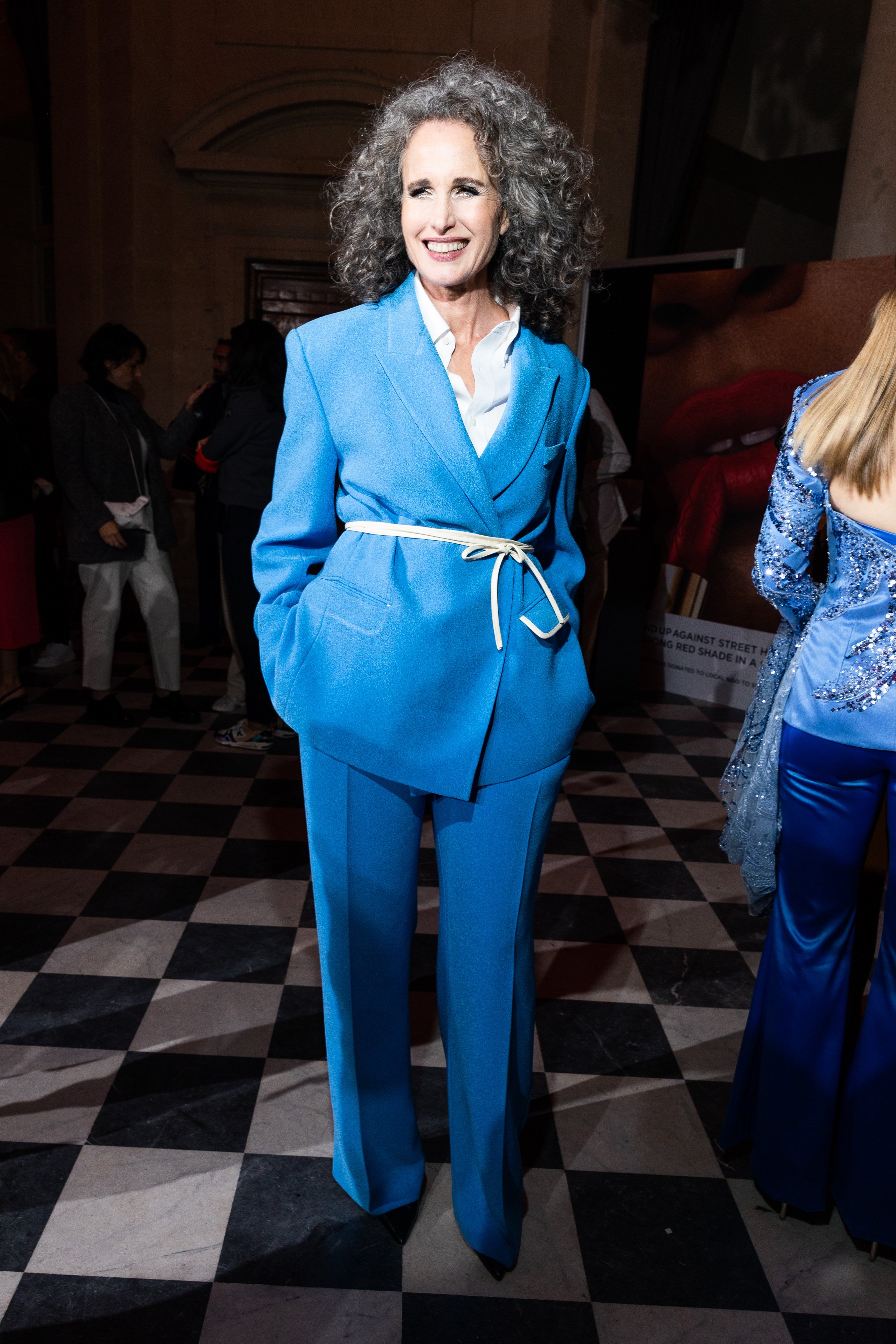 Andie MacDowell on October 02, 2022 in Paris, France | Source: Getty Images