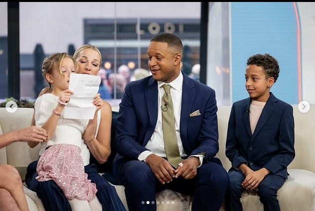 Sybil, Lindsay Czarniak, Craig Melvin, and Delano, from a post dated January 13, 2025 | Source: Instagram/lindsaycz