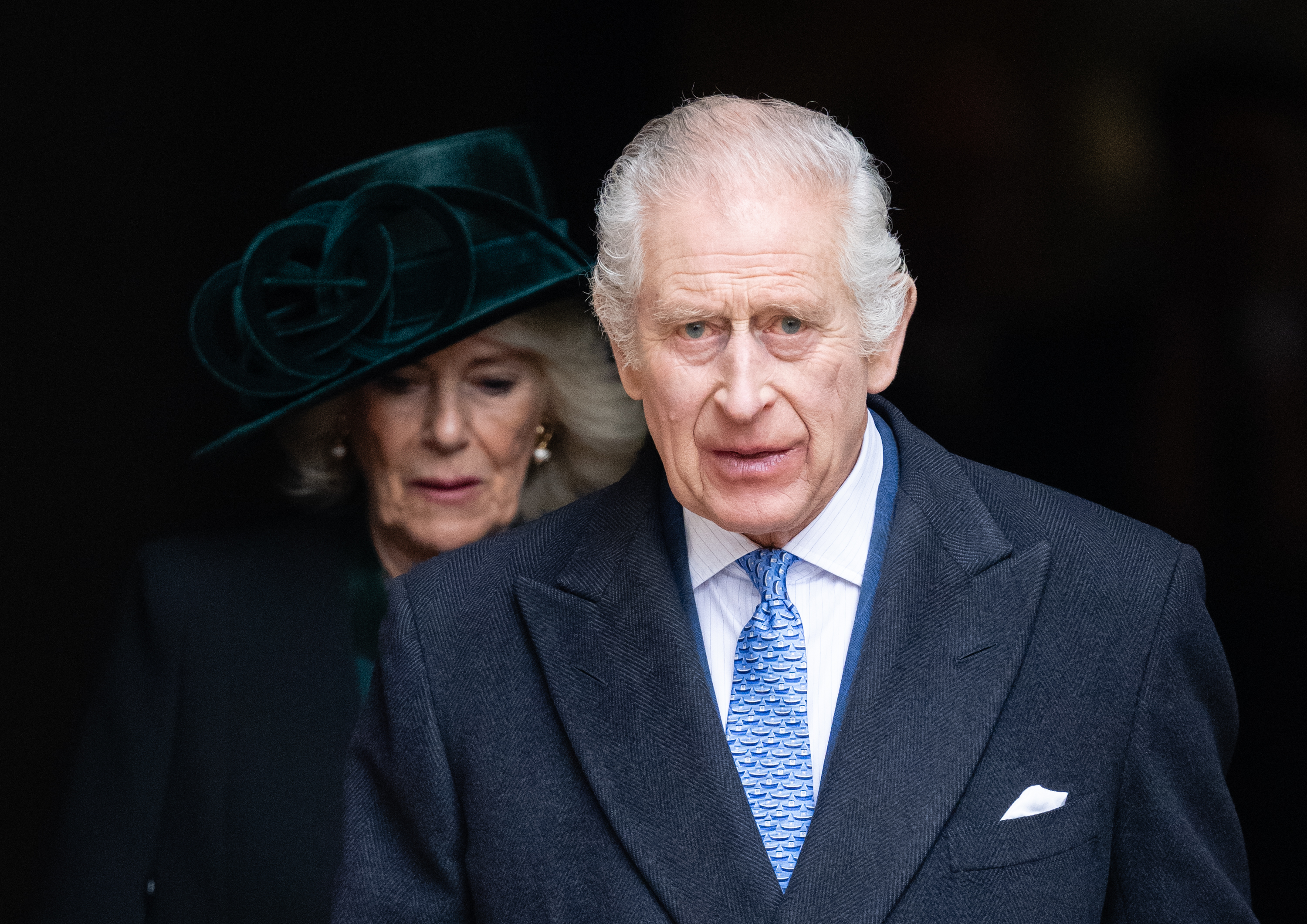 Queen Camilla and King Charles III at the Easter Service at Windsor Castle in Windsor, England on March 31, 2024 | Source: Getty Images