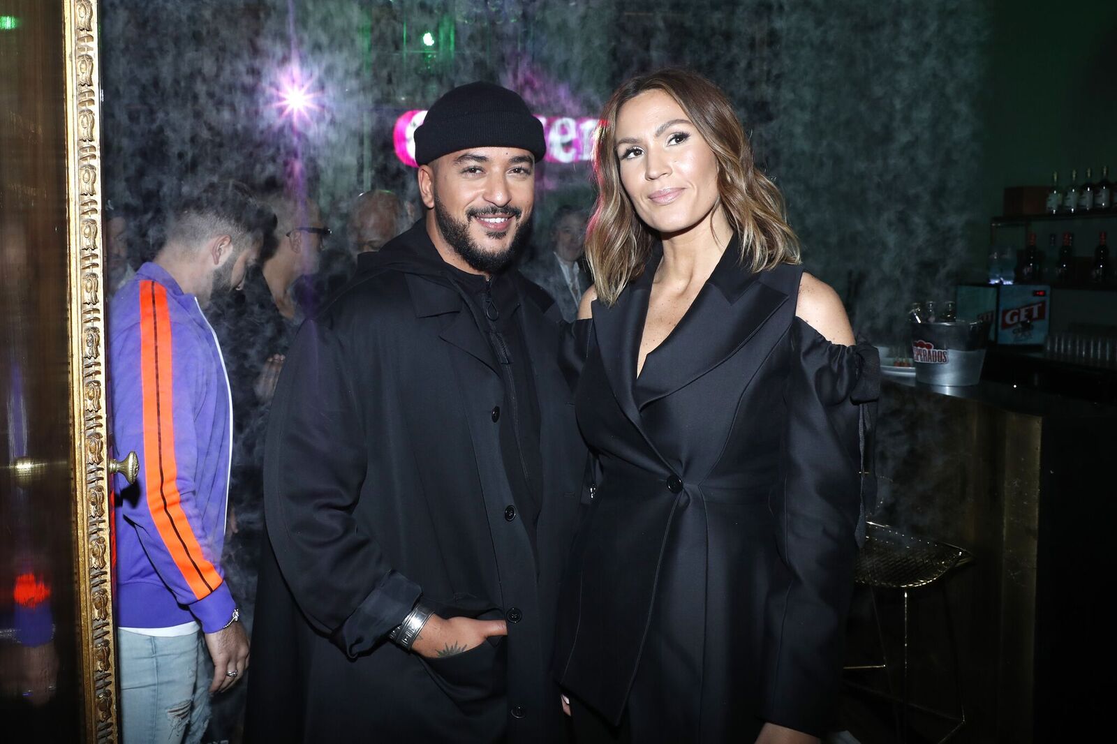 Slimane et Vitaa assistent au Photocall "Je ne suis pas un rappeur": Capsule Collection Launch Party le 11 avril 2019 à Paris, France. | Photo : Getty Images
