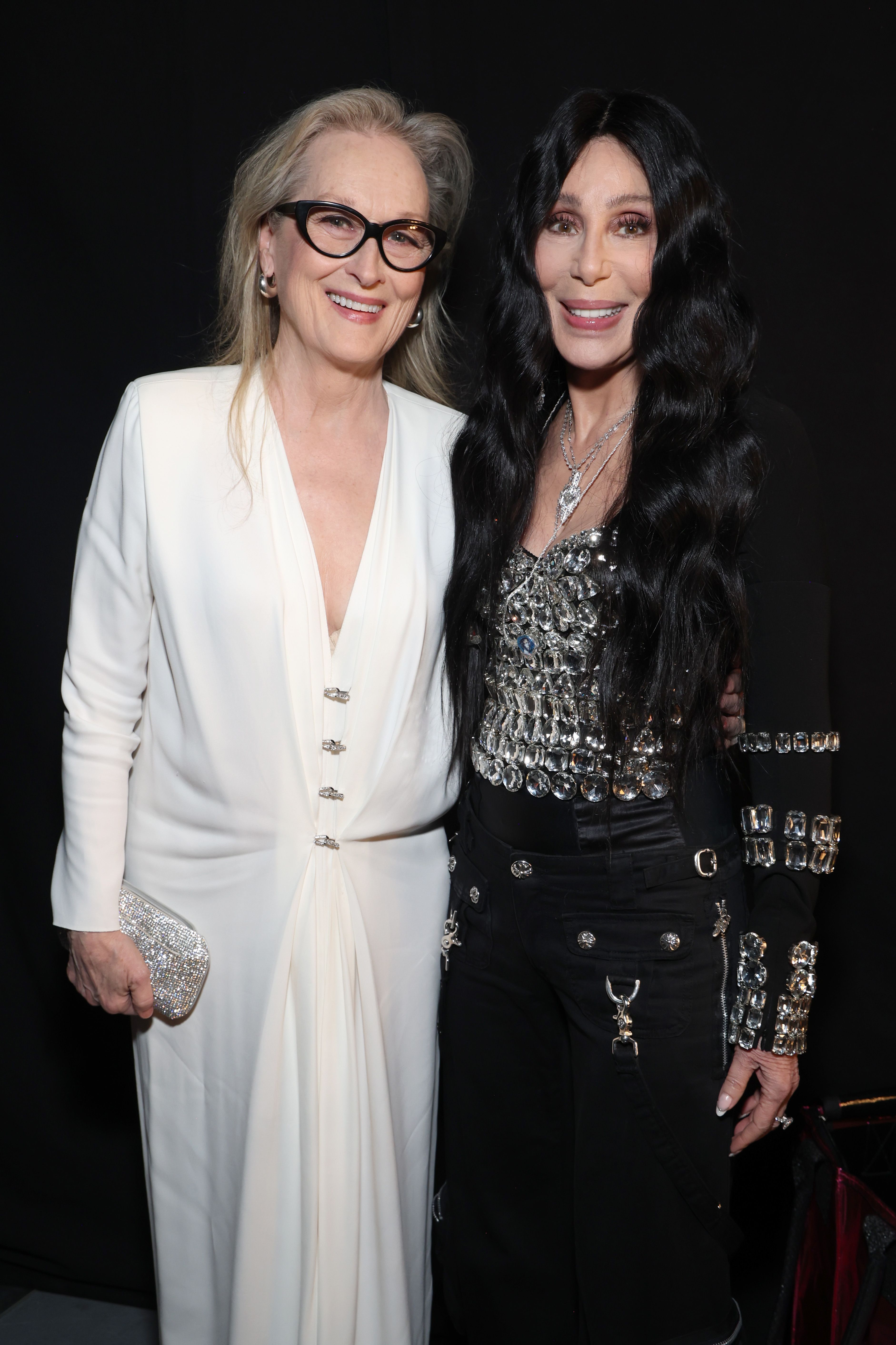 Meryl Streep and Cher attend the 2024 iHeartRadio Music Awards on April 1, 2024 | Source: Getty Images