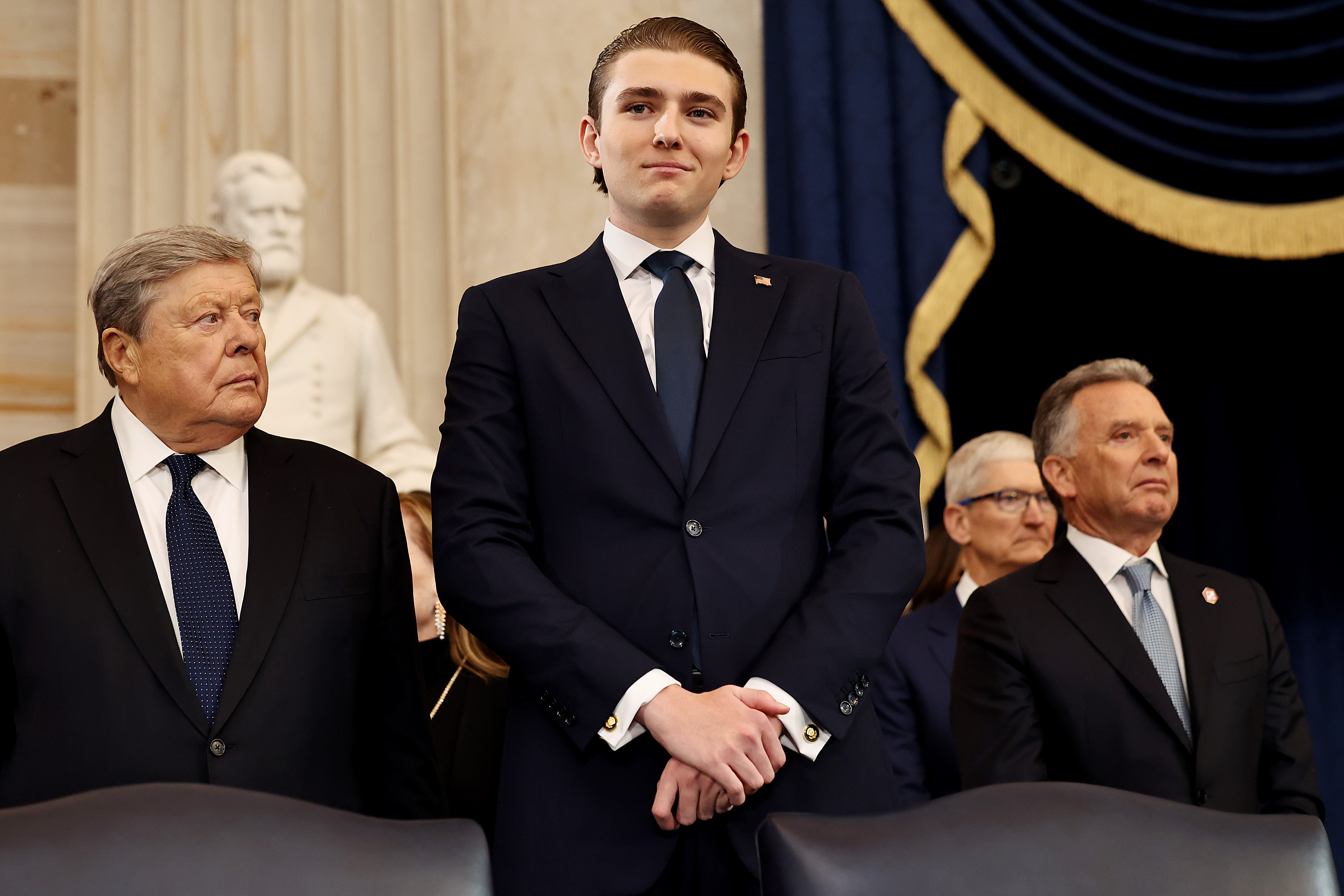 Barron Trump at the inauguration of Donald Trump in the Rotunda of the U.S. Capitol on January 20, 2025, in Washington, DC. | Source: Getty Images