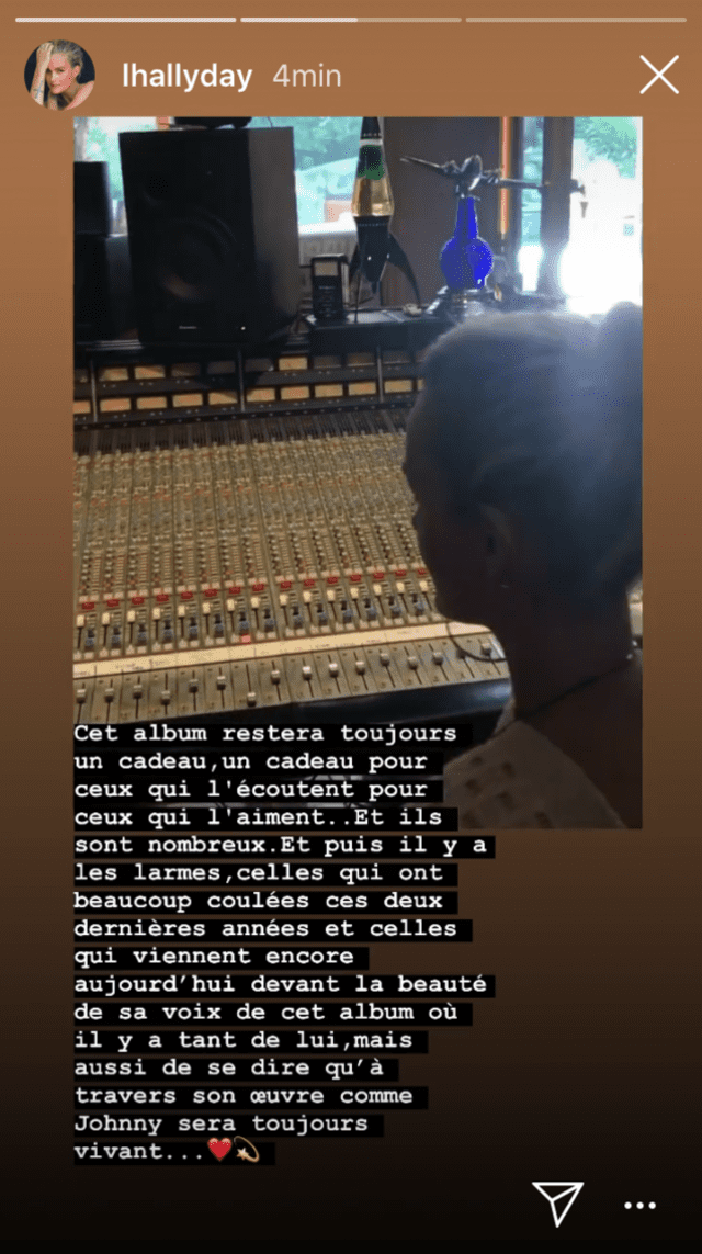 Story de Laeticia Hallyday | Photo : Instagram/lhallyday