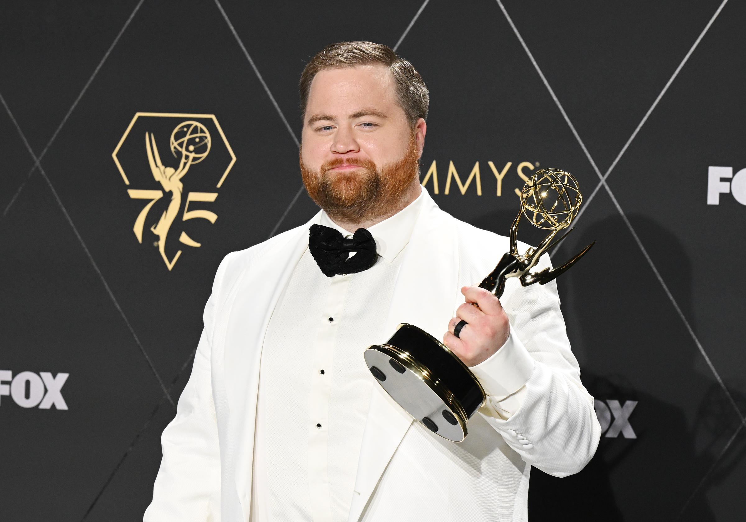 Paul Walter Hauser at the 75th Primetime Emmy Awards in Los Angeles, California on January 15, 2024 | Source: Getty Images