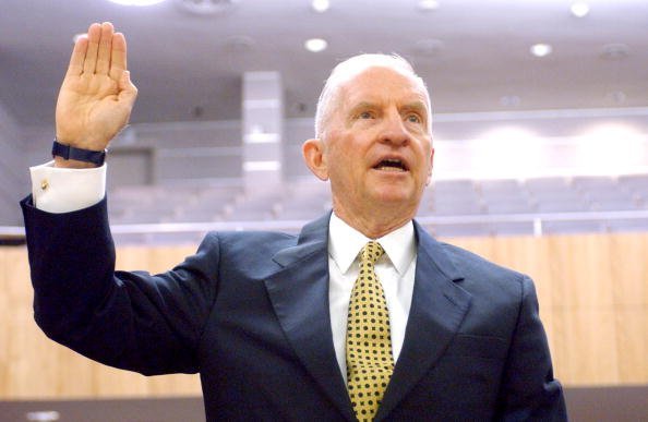Ross Perot in Sacramento, California on July 11, 2002 | Source: Getty Images
