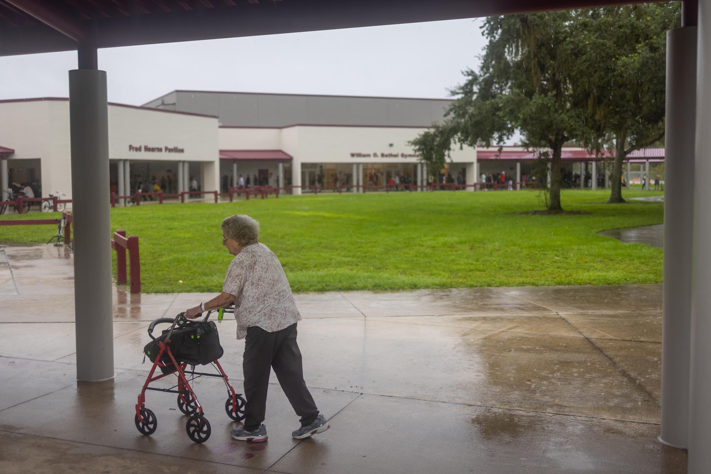 Evacuees take shelter at Middleton High School as Hurricane Milton approached in Tampa, Florida on October 8, 2024 | Source: Getty Images