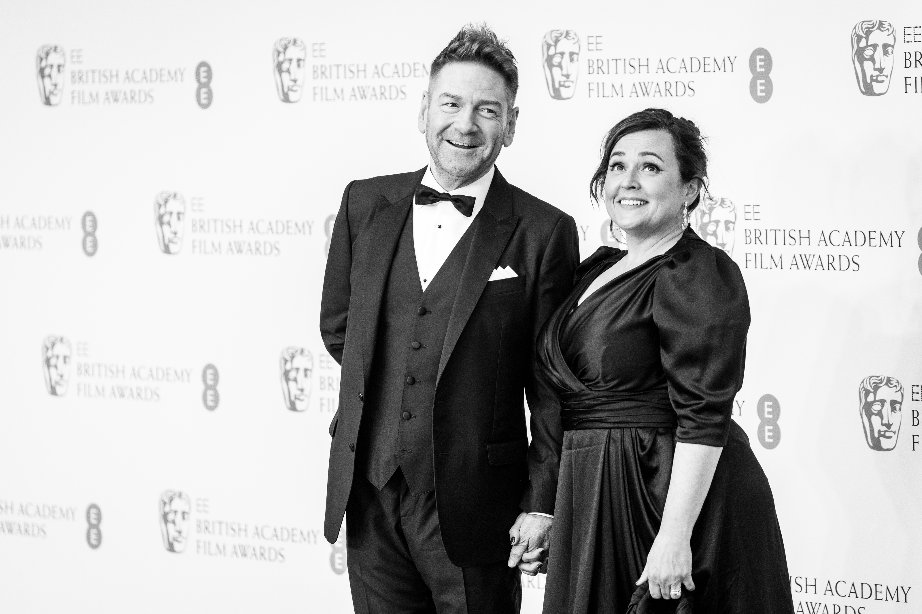Kenneth Branagh and Lindsay Brunnock on March 13, 2022, in London, England | Source: Getty Images