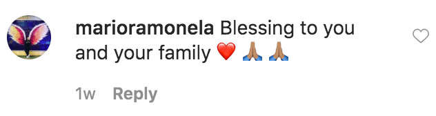 A fan commented on Angela Robinson’s picture of her posing for a selfie with her son, Robinson Scott | Source: Instagram.com/angelarobschild