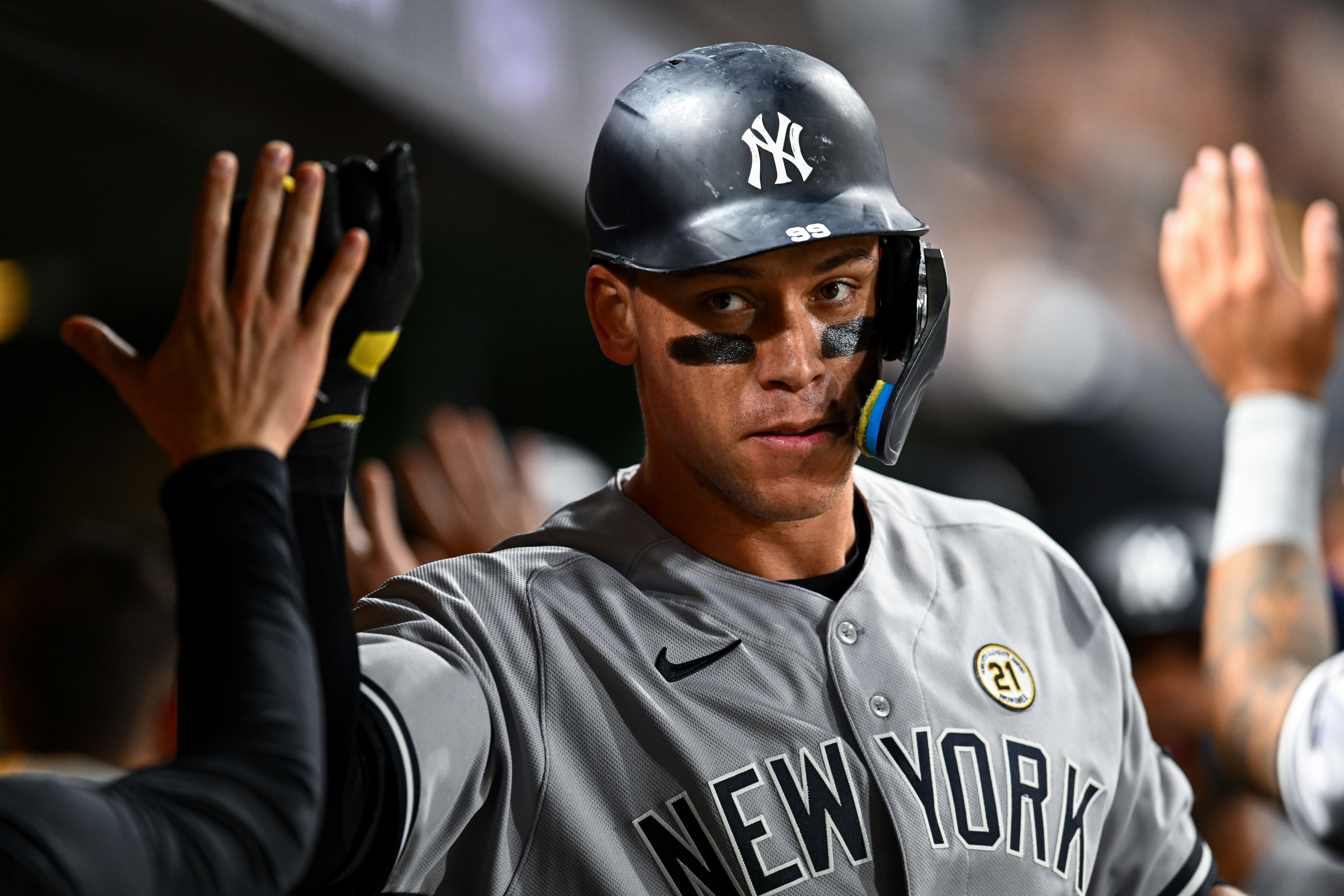 Aaron Judge at PNC Park on Friday, September 15, 2023, in Pittsburgh, Pennsylvania. | Source: Getty Images