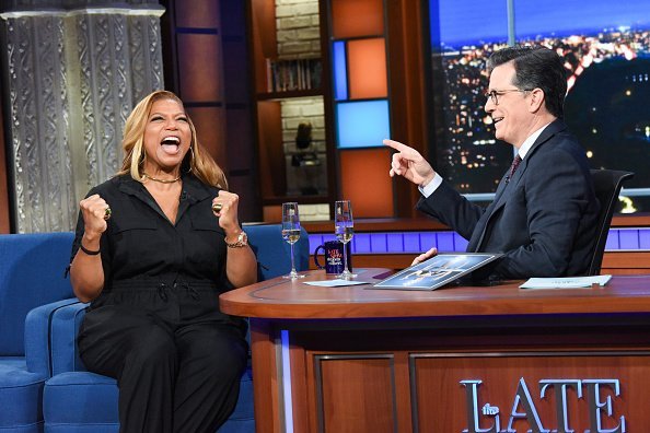  Stephen Colbert and guest Queen Latifah during Monday's October 28, 2019 | Photo: Getty Images
