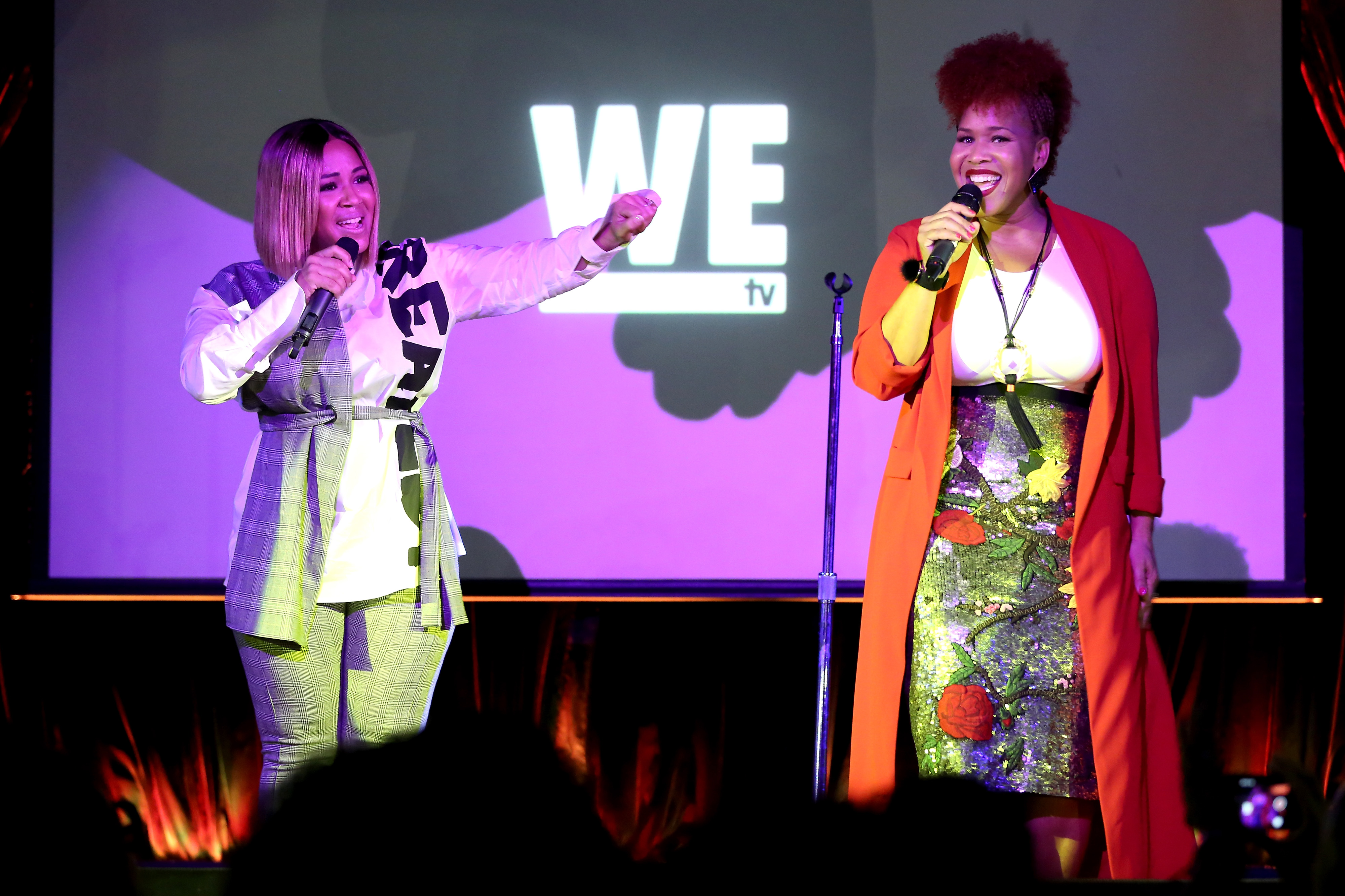 Erica Campbell and Tina Campbell of Mary Mary perform onstage as WE tv hosts an exclusive premiere event for the final season of "Mary Mary" on September 26, 2017, in New York City | Source: Getty Images