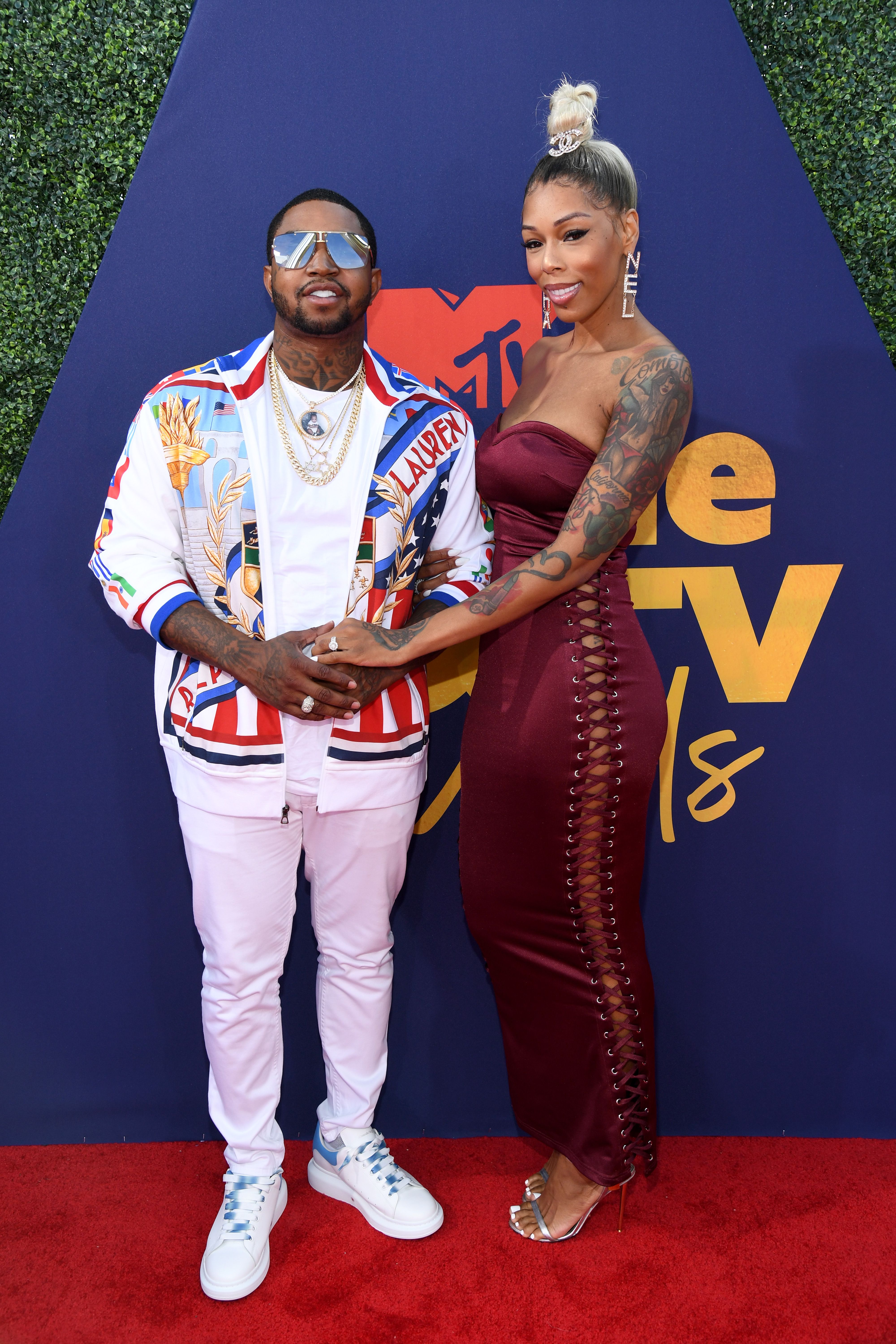 Lil Scrappy and Bambi Benson attend the 2019 MTV Movie and TV Awards at Barker Hangar on June 15, 2019 in Santa Monica, California. | Source: Getty Images