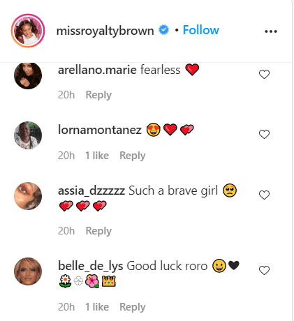 Fans' comments on Royalty Brown's post | Photo: Instagram/missroyaltybrown