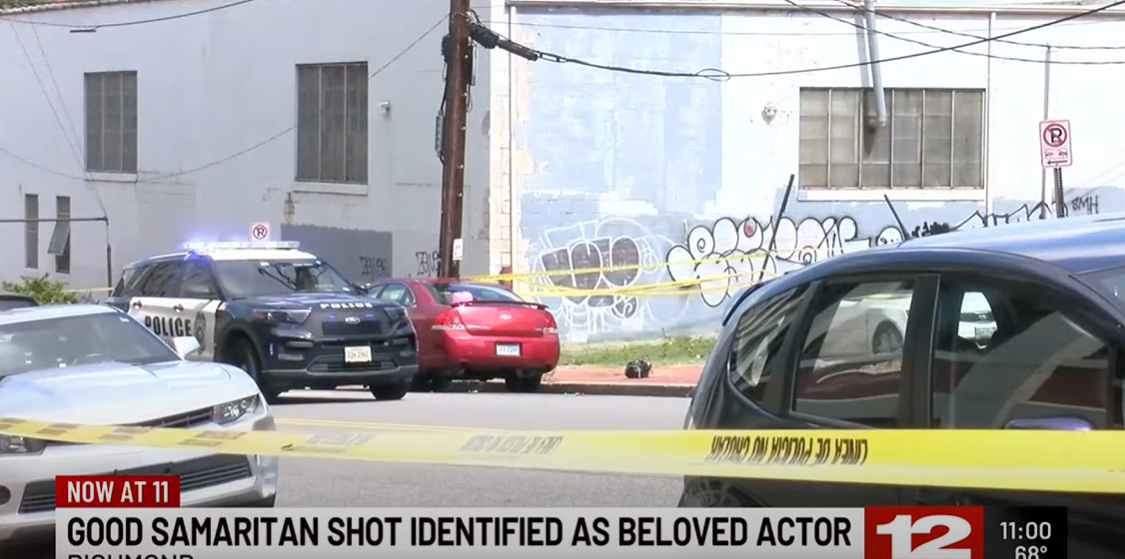 Police gather at the crime scene where Adam Turck was fatally shot on August 2, 2025. | Source: YouTube/12 On Your side
