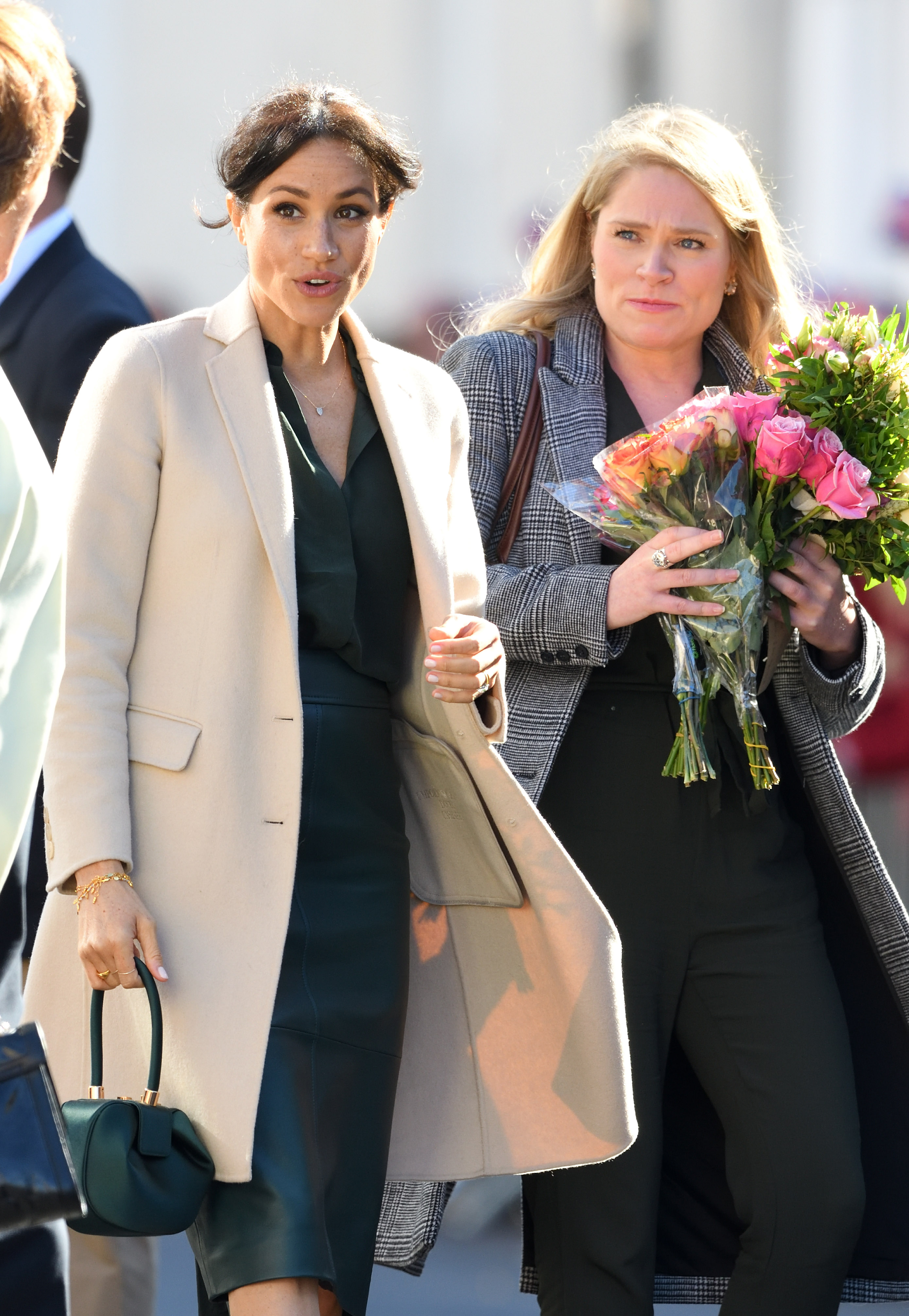 Meghan Markle and her assistant Amy Pickerill during an official visit to Sussex on October 3, 2018 in Chichester, United Kingdom | Source: Getty Images