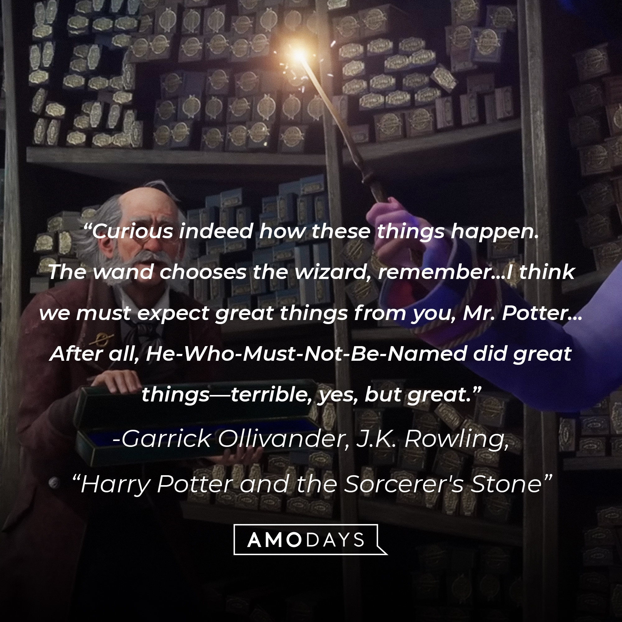 Garrick Ollivander’s quote from “Harry Potter and the Sorcerer’s Stone” | Source: youtube.com/HogwartsLegacy