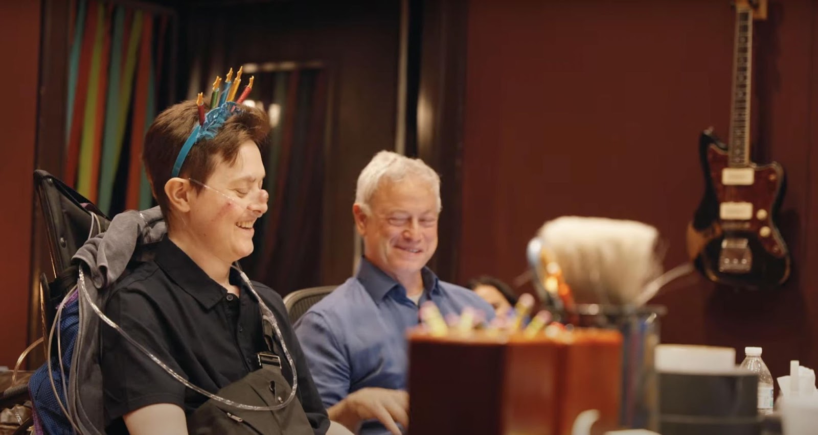 Gary Sinise with his son, Mac Sinise. | Source: YouTube/Mac Sinise