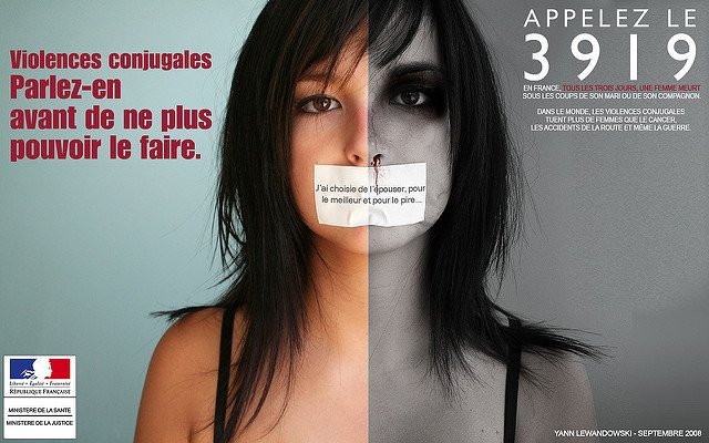 Une campagne de sensibilisation aux violences conjugales. l Source: Flickr Une campagne de sensibilisation aux violences conjugales. l Source: Flickr