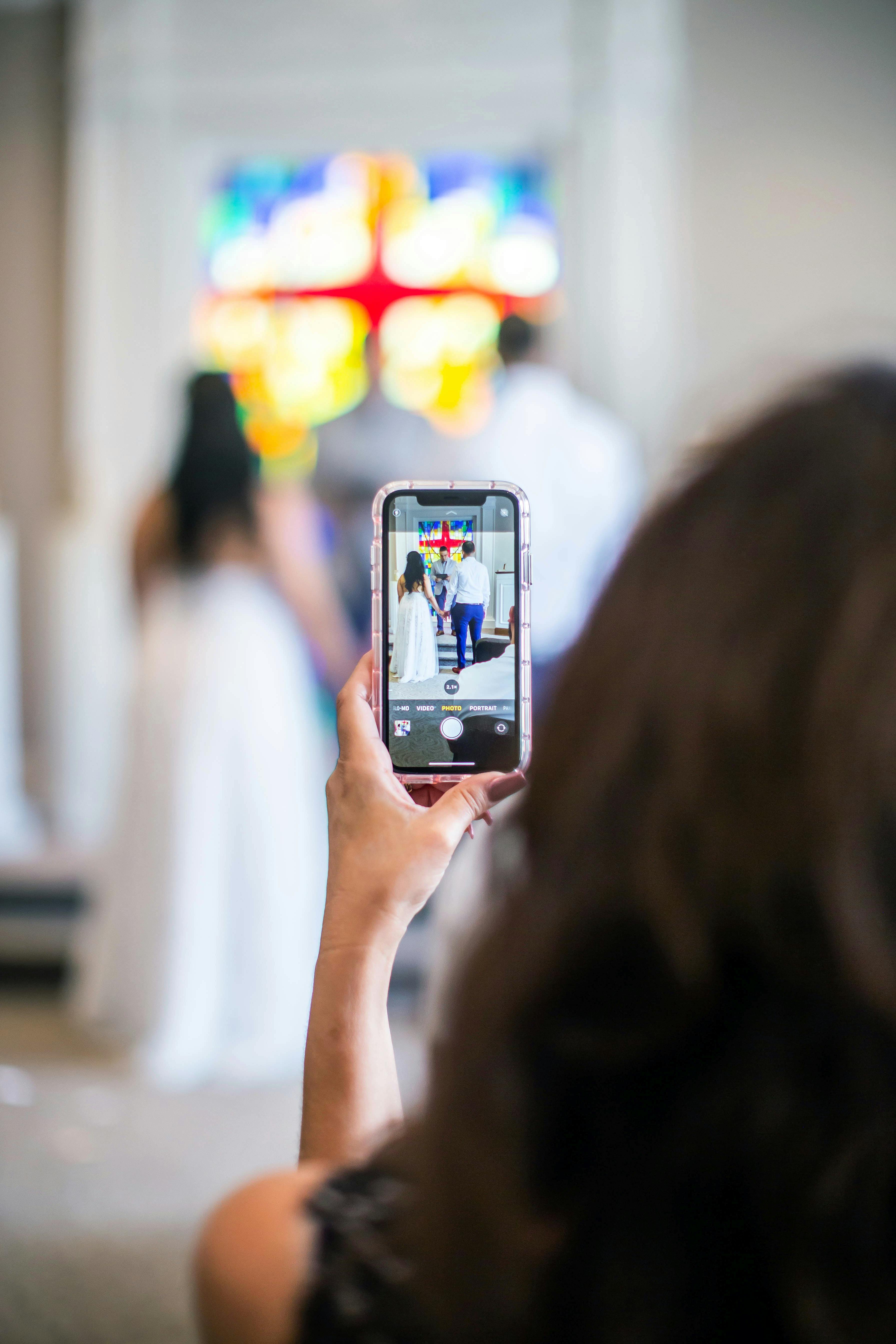 A wedding ceremony captured on a cell phone camera | Source: Pexels