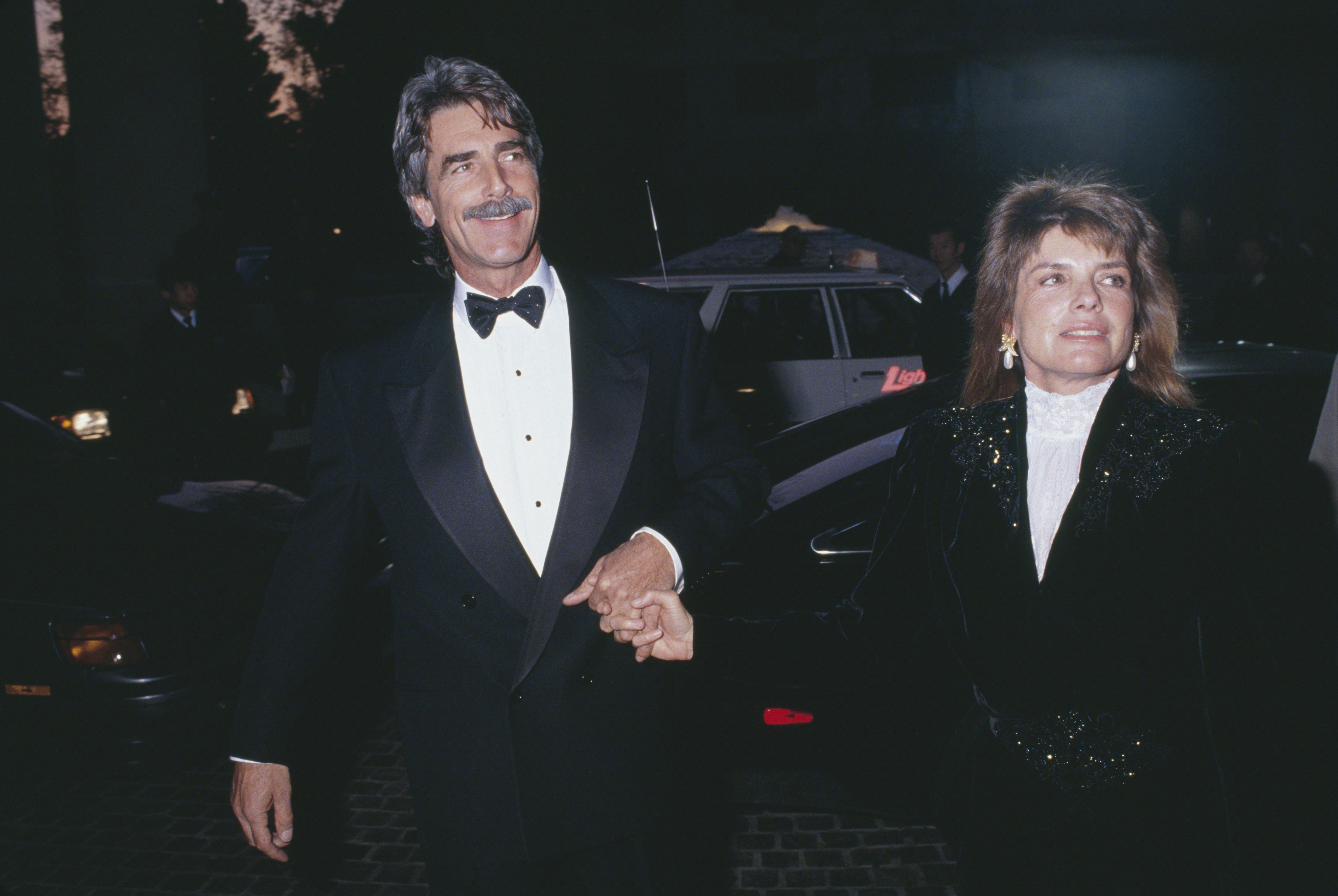 Sam Elliott and his wife Katharine Ross at the  Golden Globe Awards in California in  1990 | Source: Getty Images