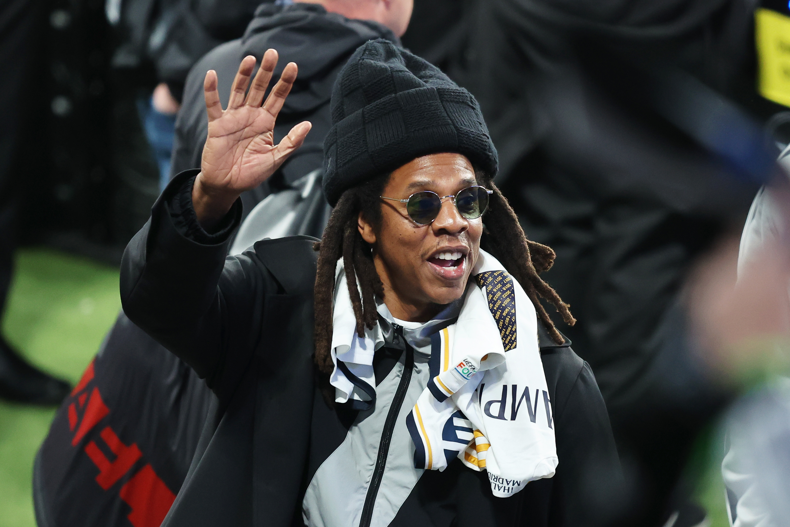 Jay-Z attends the UEFA Champions League Final at Wembley Stadium in London, June 1, 2024. | Source: Getty Images