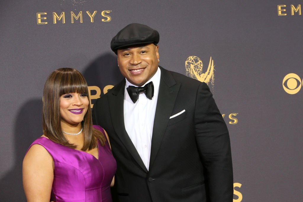 Simone Smith (L) and actor LL Cool J attend the 69th Annual Primetime Emmy Awards - Arrivals at Microsoft Theater | Photo: Getty Images