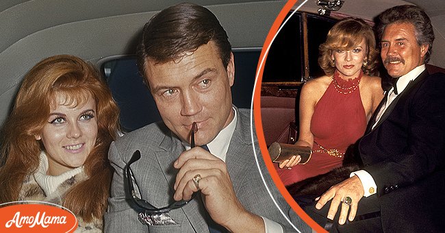 Left: Roger Smith with sun glasses and Ann-Margret in the back of a limo; circa 1970; New York. Right: Ann-Margret and Husband Roger Smith during "Joseph Andrews" Los Angeles Premiere at Century Plaza Hotel in Los Angeles, California, United States  | Source: Getty Images