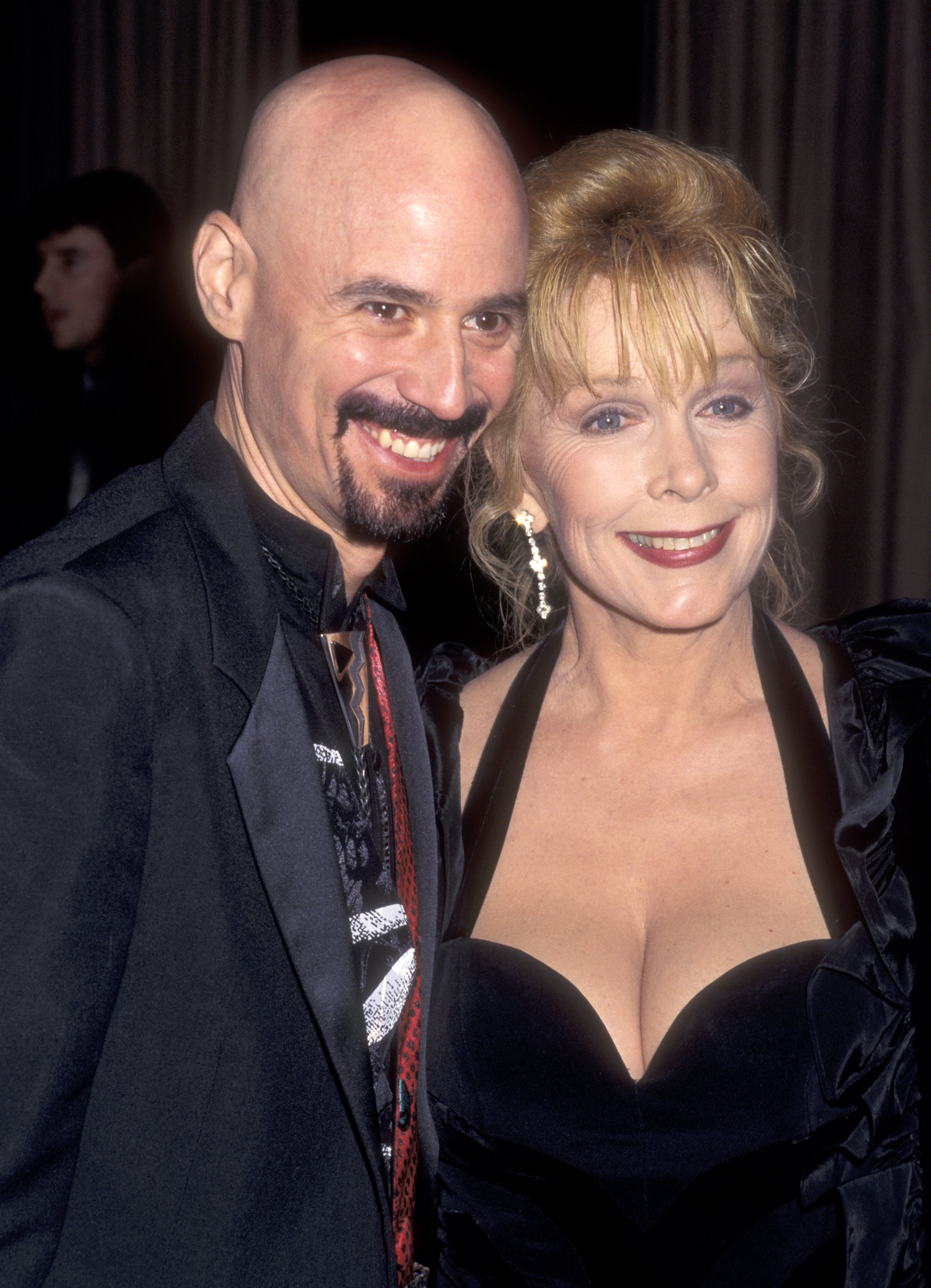 Bob Kulick and actress Stella Stevens on December 2, 1995 at New York Hilton Hotel in New York City, New York | Source: Getty Images