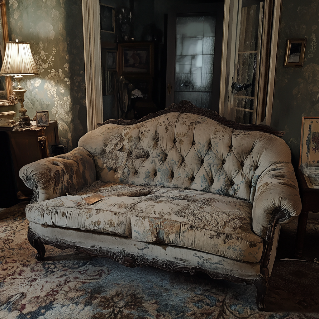 Old worn out couch | Source: Midjourney