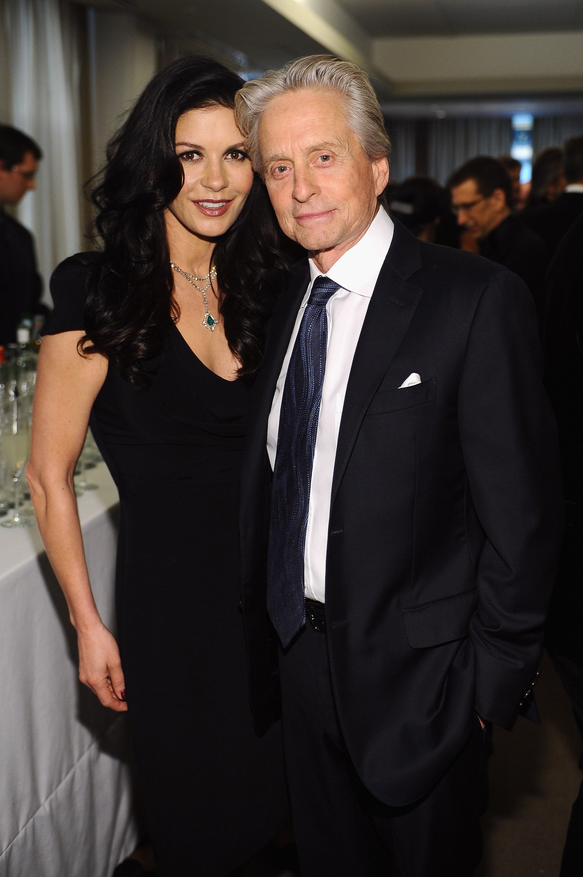 Michael Douglas and Catherine Zeta-Jones at the reception of The Film Society of Lincoln Center's 40th Chaplin Award Gala | Source: Getty Images