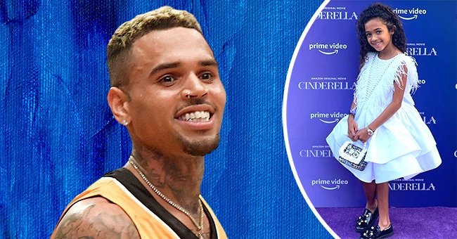 Chris Brown S Daughter Royalty Steals The Spotlight Posing In White Minidress Purse At Cinderella Premiere