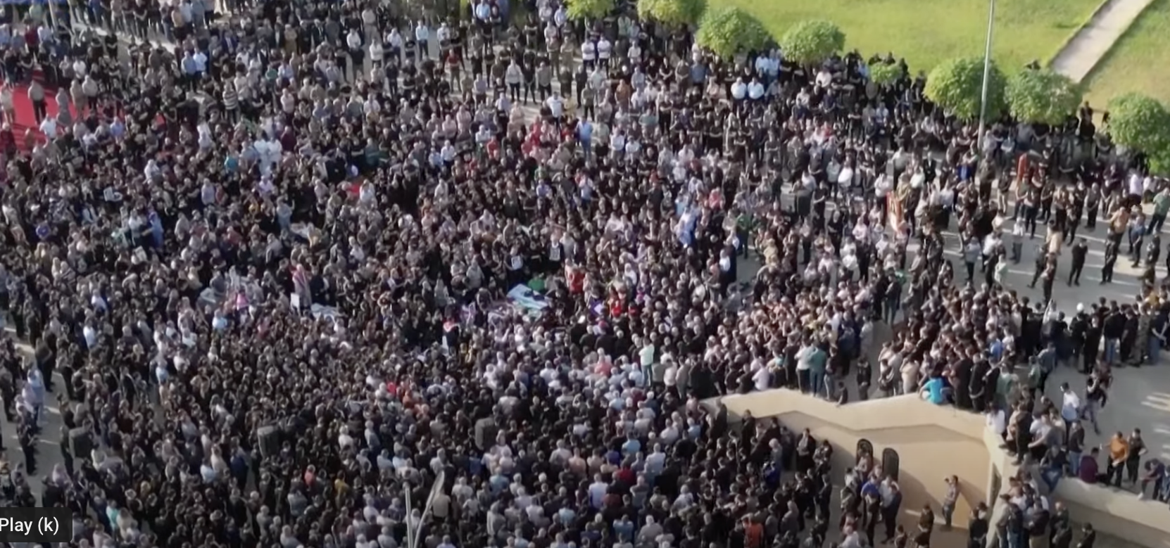 Drone footage of a mass funeral for the wedding guests | Source: youtube.com/@dailymail
