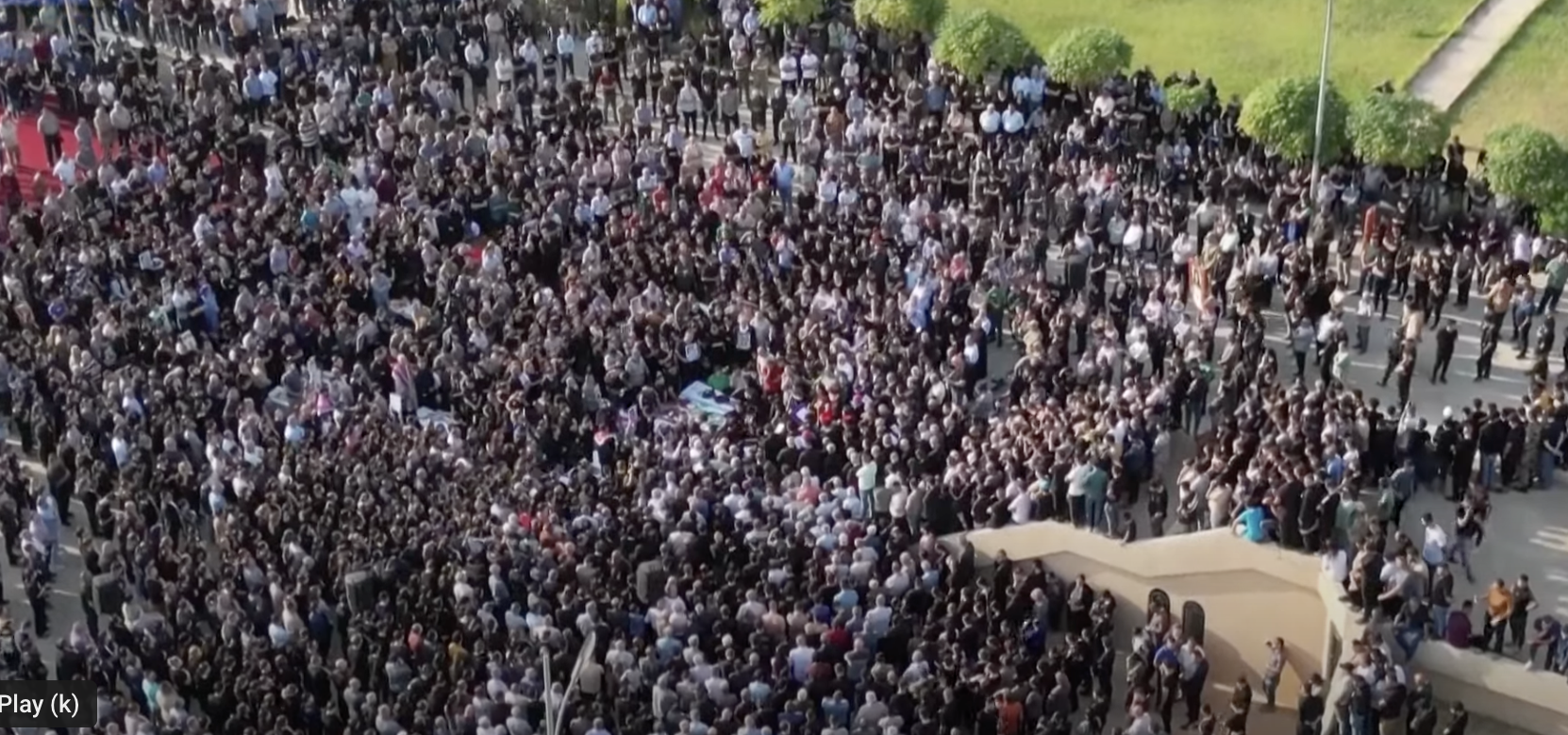 Drone footage of a mass funeral for the wedding guests | Source: YouTube.com/@dailymail