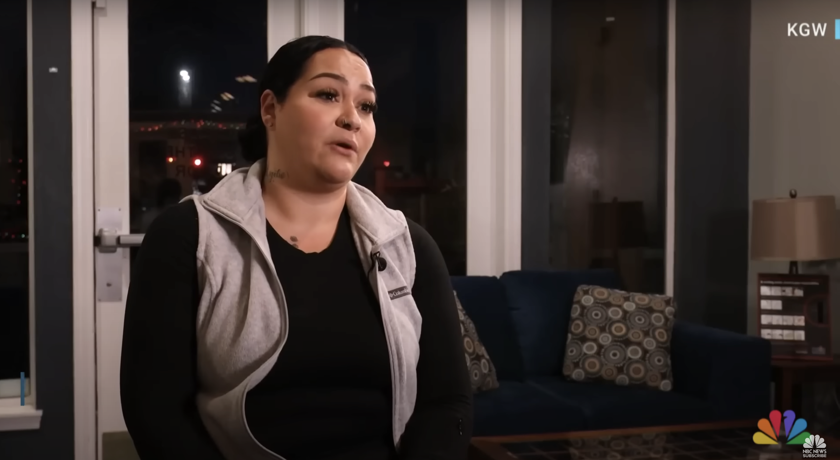 Tyler Chase's cousin, Latasha Rosales, sharing her thoughts on the startling incident, as seen in a video dated January 11, 2024 | Source: youtube.com/nbcnews