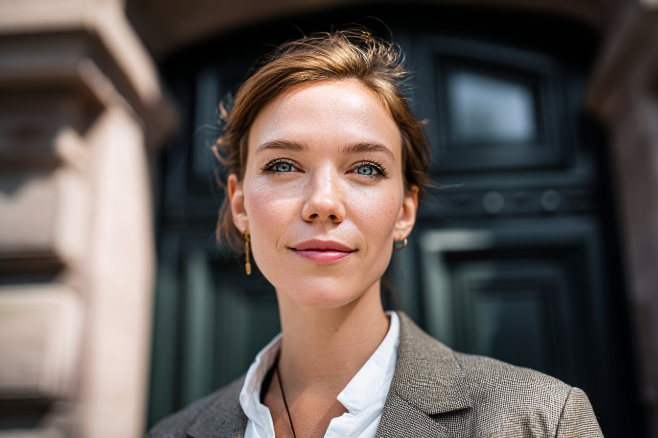 A woman standing outdoors | Source: Midjourney