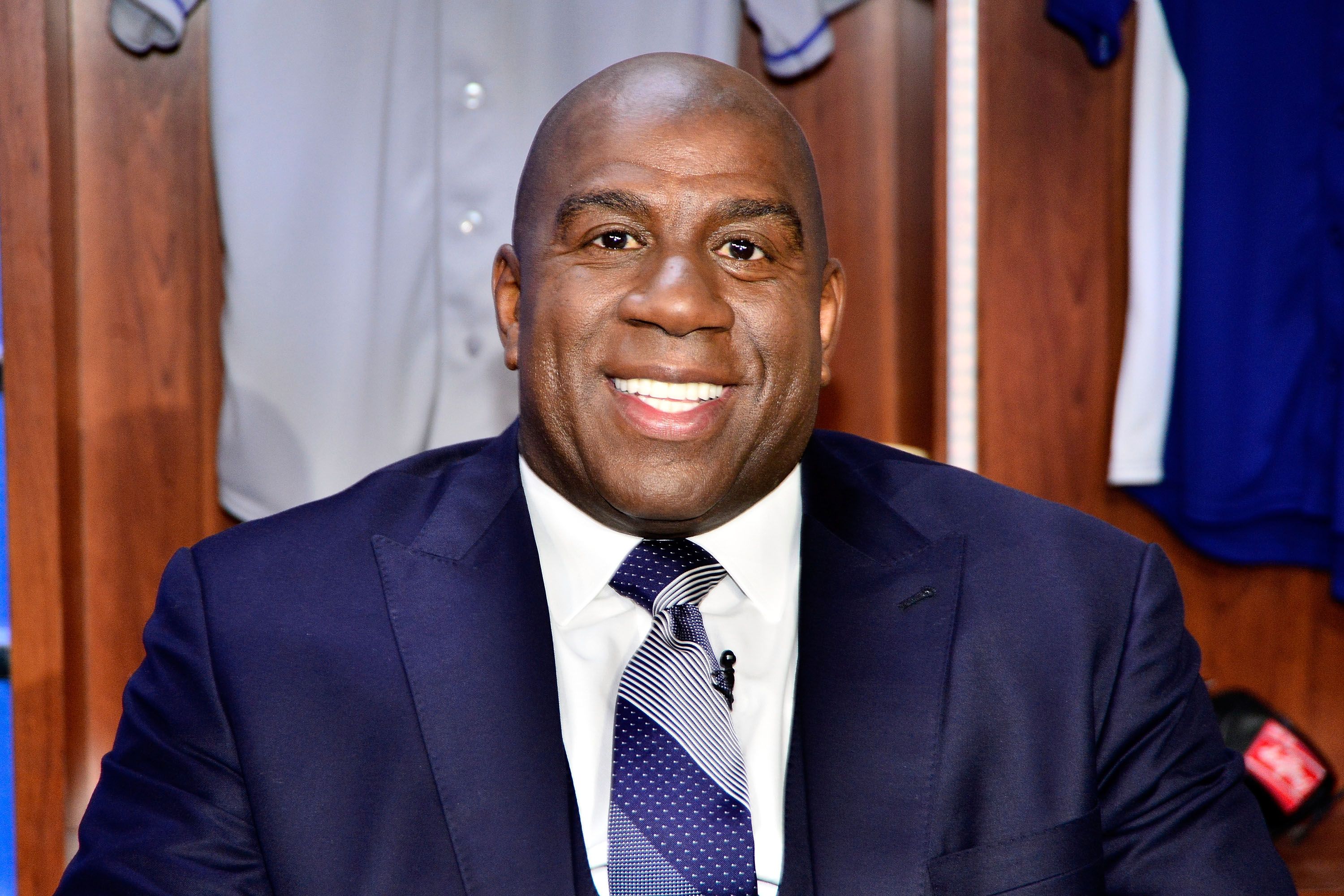  Earvin 'Magic' Johnson attends the launch of SportsNet LA on February 25, 2014 | Photo: Getty Images