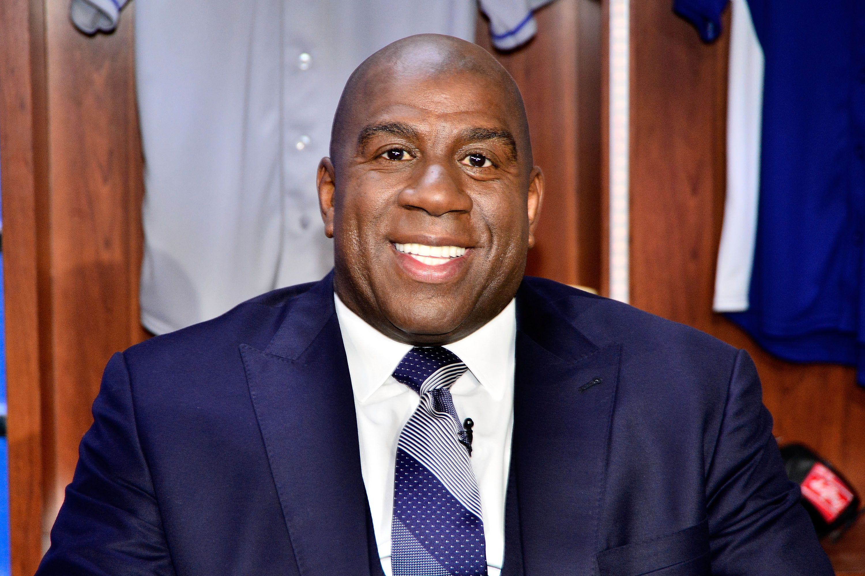 Earvin 'Magic' Johnson attends the launch of SportsNet LA on February 25, 2014 | Photo: Getty Images