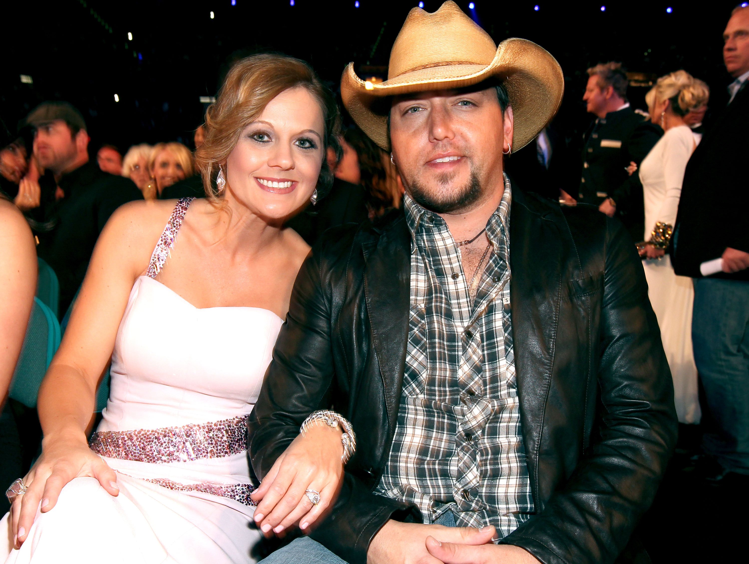 Jessica Aldean and Jason Aldean attend the 47th Annual Academy Of Country Music Awards held at the MGM Grand Garden Arena on April 1, 2012 in Las Vegas, Nevada | Source: Getty Images
