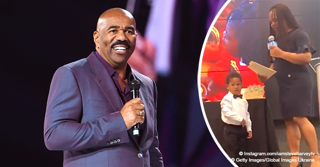 Steve Harvey Is a Proud Grandpa as Grandson BJ, 2, Receives School Award