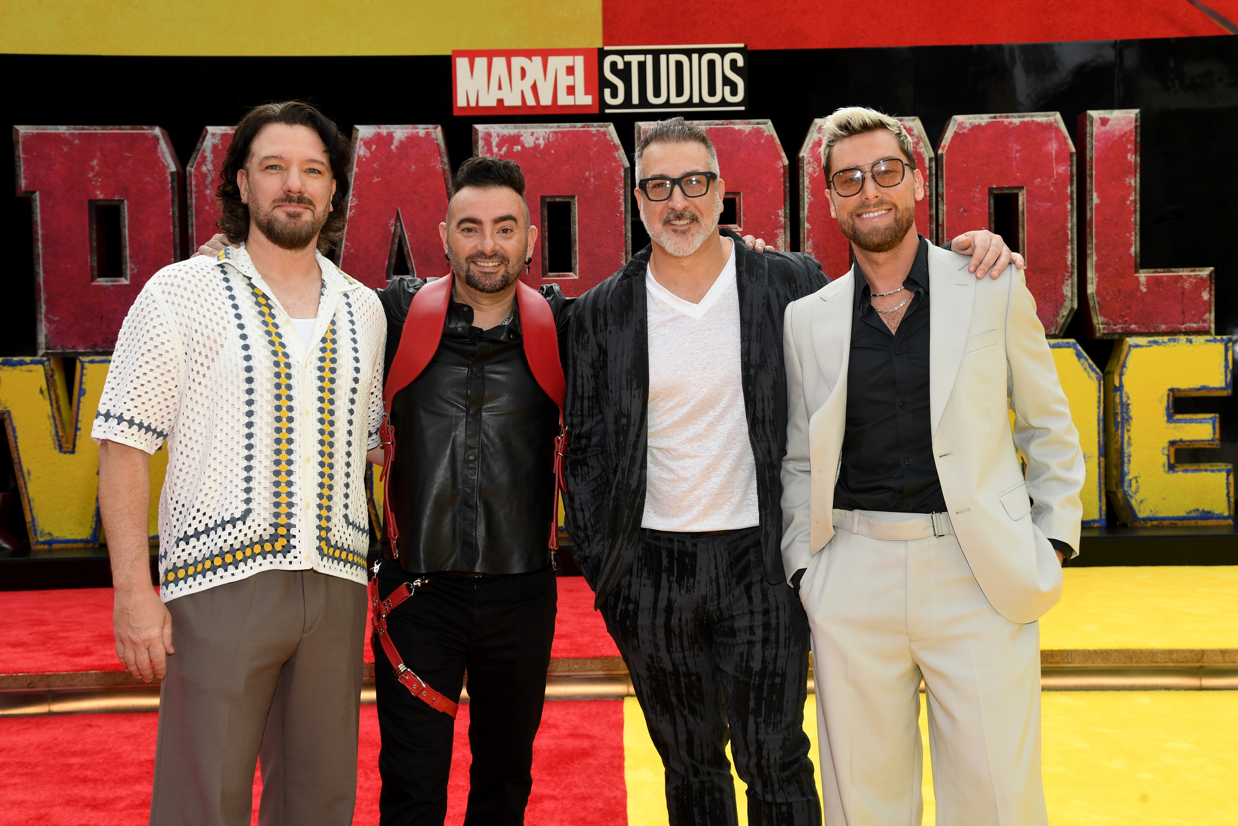 JC Chasez, Chris Kirkpatrick, Joey Fatone, and Lance Bass at the Deadpool & Wolverine world premiere in New York City on July 22, 2024 | Source: Getty Images