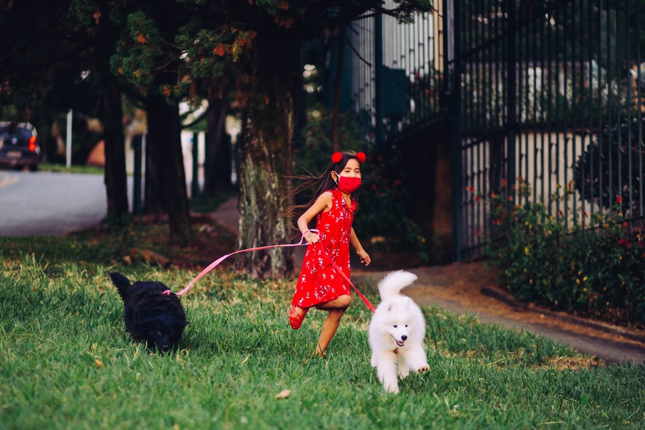A little girl asked her mom if she could walk the dog | Photo: Pexels