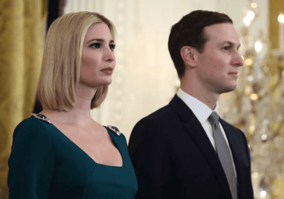  Ivanka Trump and her husband Jared Kushner stand side by side at a Hanukkah Reception in the East Room of the White House, on December 11, 2019 in Washington, DC | Source: Mark Wilson/Getty Images